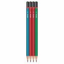 Set 4 creioane grafit Rotring HB, design in nuante variate, scriere confortabila, stergere usoara