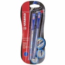 Pix Stabilo Exam Grade, 0.4 mm, albastru, 2 buc/blister, precizie si calitate