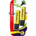 Textmarker Stabilo Boss Original, 2 bucati/blister, galben