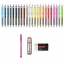 Set creion mecanic Rotring Tikky III 0.5mm cu radiera Tikky 30 si InkJoy 100C, culori diverse, ambalaj complet
