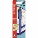 Pix gel Stabilo Palette, mecanism, 0.4 mm, albastru, durabil, ergonomic, cerneala de calitate, scriere fluenta, blister