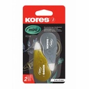 Role de corectie Kores Mini, 5m x 5mm, Metalice Aurii si Argintii, 2 buc/blister, Ergonomice si Non-toxice