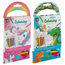 Carte de colorat Creative Craft, 22x11 cm, 5 creioane colorate incluse, relaxare si creativitate garantate