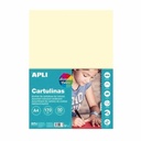 Carton colorat Apli A4, 50 file, 10 culori asortate, 170 g/m2, fara acizi