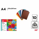 Carton color A4 Main Paper, 180g/mp, 10 file, diverse culori, ideal pentru proiecte creative