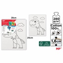 Canvas pentru copii Main Paper, 25 cm, 280g/mp, ideal pentru arta si pictura copii, panza bumbac 100%, suport lemn