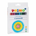 Set 12 markere colorate Morocolor Primo, cerneala pe baza de apa, rezistenta 5 zile, varf 2 mm