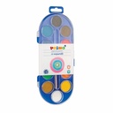 Acuarele Morocolor Primo, Diametru 30 mm, 12 Culori, Culori Vibrante, Tehnica Strat cu Strat, Versatilitate Creativa, Set Complet