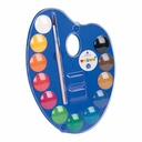 Acuarele Morocolor Primo, diametru 25 mm, 12 culori, pigment de inalta calitate