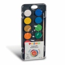 Acuarele Morocolor Primo, 12 culori vibrante cu pastile de 30 mm si pensula inclusa