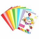 Set 100 foi hartie colorata Creative Craft, 80g, 10 culori vibrante, pentru proiecte artistice