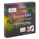Set culori acrilice Nassau Fine Art, 24 culori, 12 ml, rezistenta si calitate superioara, amestecare usoara, capacitate excelenta de acoperire