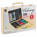 Set pictura si desen Craft Grafix, 86 piese in cutie lemn, ideal pentru artistii in devenire