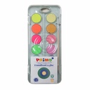 Acuarele Morocolor Primo, 12 culori vibrante, cu paleta si pensula de calitate