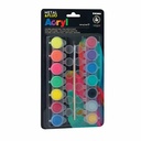 Set de Tempera Morocolor Primo, 14 culori vibrante, 15 ml/tub, pensula inclusa