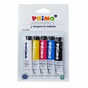 Set Tempera Morocolor Primo, 5 culori vibrante, tuburi aluminiu 12ml, ideal pentru artisti de toate varstele