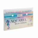 Set 20 markere Creative Craft Nassau Fine Art, varf tip pensula, culori vibrante, pe baza de apa