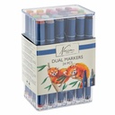 Set 24 Markere Craft, 2 Varfuri, Culori Vibrante, Ideal pentru Desen si Colorat