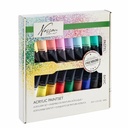 Set culori acrilice mix Nassau Fine Art, 18 culori x 36 ml, pigmenti puternici pentru pictura creativa