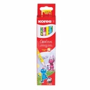 Creioane grafit Kores Grafitos Fantasy Dragons, HB, corp triunghiular, set de 4 creioane