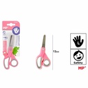 Foarfeca scolara Main Paper pentru stangaci, 13 cm, roz, design ergonomic