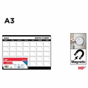 Set planner magnetic Main Paper A3, 6 bucati, organizare eficienta pe termen lung