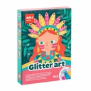 Set Glitter Art Apli Kids, 4 desene colorate, instrument inclus, recomandat copiilor 5+