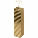 Punga cadou Eco Classic, 10x36x10cm, Maro cu buline, ambalaj elegant pentru sticle