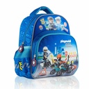 Ghiozdan scolar Astra Playmobil Politie, 2 compartimente, design tematic, poliester 300d, 22x28x13 cm