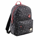 Ghiozdan Pucca cu 2 compartimente, design vesel, material durabil