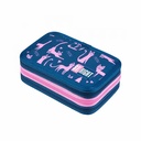 Penar Majewski Lazy Cats St Right PC05, 3 compartimente, echipat complet, 18 creioane colorate, 9 linere, 9 carioci, Lazy Cats