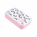 Penar Majewski Panda Grey St Right, 2 compartimente, 19x13x4,5 cm, 9 carioci, 9 creioane, Panda Gri