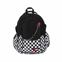 Ghiozdan Majewski St Right BP01, 4 compartimente, Alb/Negru, Impermeabil, Ergonomic, 43x32x21 cm