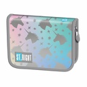 Penar St.Right PC-03, 2 compartimente, Ombre Unicorn, fermecator si spatios, pentru organizarea ustensilelor de scris