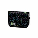 Penar scolar Majewski St Right PC03, rezistent si bine organizat, Cat Outline, 1 compartiment, dimensiuni 21x14x3.5 cm, impermeabil, design functional