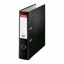 Biblioraft Esselte Economy, PP, A4, 75 mm, negru, capacitate 500 coli, buzunar etichete, protectie durabila