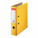Biblioraft Esselte Economy, PP, A4, 75 mm, galben, capacitate 500 coli, buzunar pentru etichete