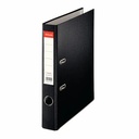 Biblioraft Esselte Economy, PP, A4, 50 mm, negru - Protectie durabila pentru documente, buzunar pentru etichete, capacitate 350 coli