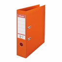 Biblioraft Esselte No.1 Power, PP/PP, A4, 75 mm, portocaliu, rezistenta sporita, capacitate 500 coli