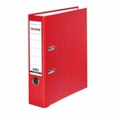 Biblioraft Falken plastifiat 50 mm, rosu, rezistent si elegant, capacitate 350 coli