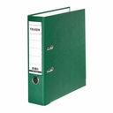 Biblioraft Falken plastifiat 80 mm verde, rezistent, capacitate 600 coli, mecanism metalic, buzunar plastic