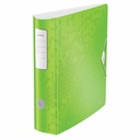 Biblioraft Leitz Active WOW 180°, A4, 75 mm, Polyfoam, Verde Metalizat, Capacitate 500 coli, Mecanism 180°, Garantie 5 Ani
