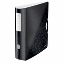 Biblioraft Leitz 180° Active WOW, Polyfoam, A4, 82 mm, Negru, Deschidere 180°, Capacitate 500 coli, Garantie 5 ani