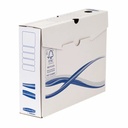 Cutie arhivare Fellowes Basic, 340x255x80 mm, Carton Reciclabil, Ambalaj de 25 buc - Organizare eficienta si sustenabila a documentelor