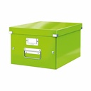 Cutie depozitare Leitz WOW Click & Store M, verde, asamblare usoara, durabila