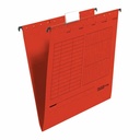 Dosar suspendabil Falken, carton, rosu, 25 bucati/cutie