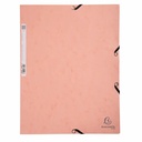 Dosar plic Exacompta Aquarel, A4, carton, inchidere elastic, coral