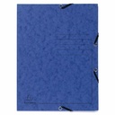 Dosar plic cu elastic Exacompta, carton, albastru