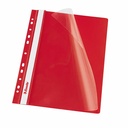 Dosar PP cu multiperforatii  Esselte VIVIDA, A4, rosu, 10 buc/set
