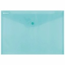 Mapa documente, Donau, A4, inchidere cu capsa, plastic, verde transparent
